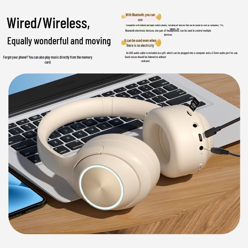Exclusive Glow Bluetooth Headphones: Rotatable, Large Earcups, Long Battery Life