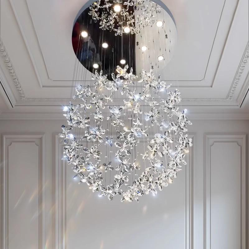 Modern French Crystal Chandelier: Luxury Pendant Light for Dining Room, Restaurant, Cafe, or Bar