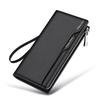 WILLIAMPOLO Men's First Layer Cowhide Long Wallet with Phone Card Holder