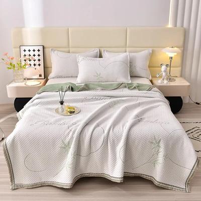 Couverture rafraîchissante d'été brodée de haute qualité, couette en coton tricoté haut de gamme, couette fine en fibre d'absinthe matelassée