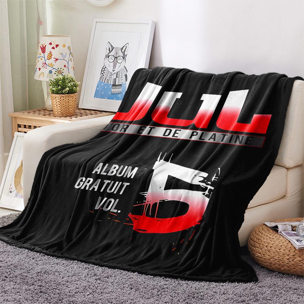 1PC JuL C'est Pas Des Lol Print Flannel Blanket, High quality All Seasons, Home Decor, Warmth and Comfort, Perfect for Christmas Gifts