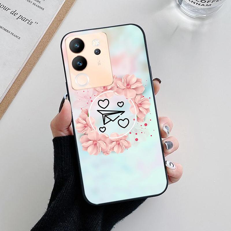 

For Vivo V30 Lite 5G Case Fashion Panda Flower Soft Silicone Back Cases for Vivo V30Lite 5G Cover Vivo V 30 Lite etui Fundas bag For Vivo V30 Lite 5G