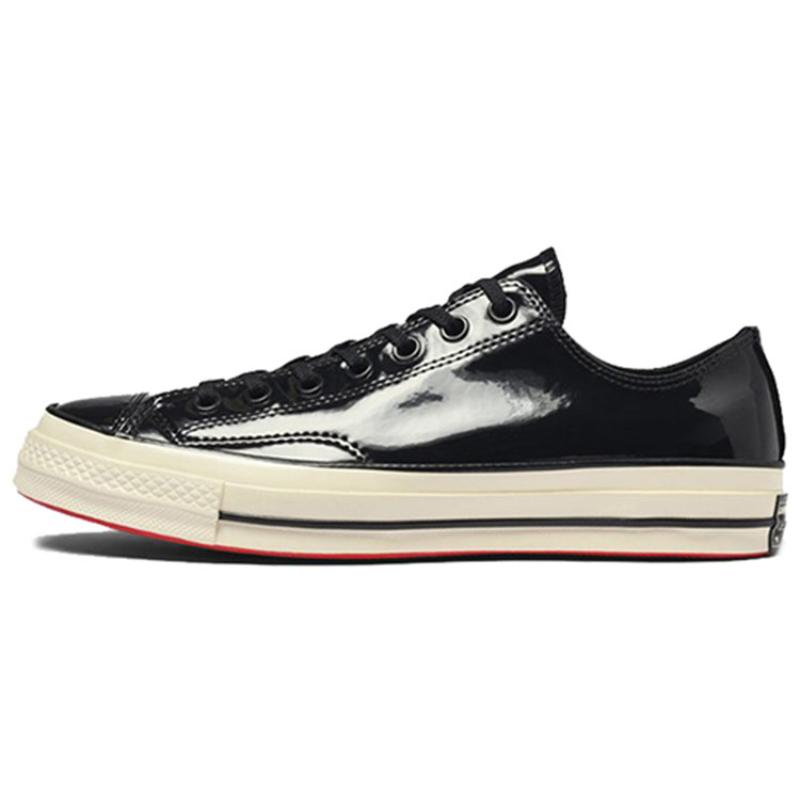 Converse 1970s 70 OX Slip Resistant Abrasion Low Top Board Shoes Unisex Gloss Black