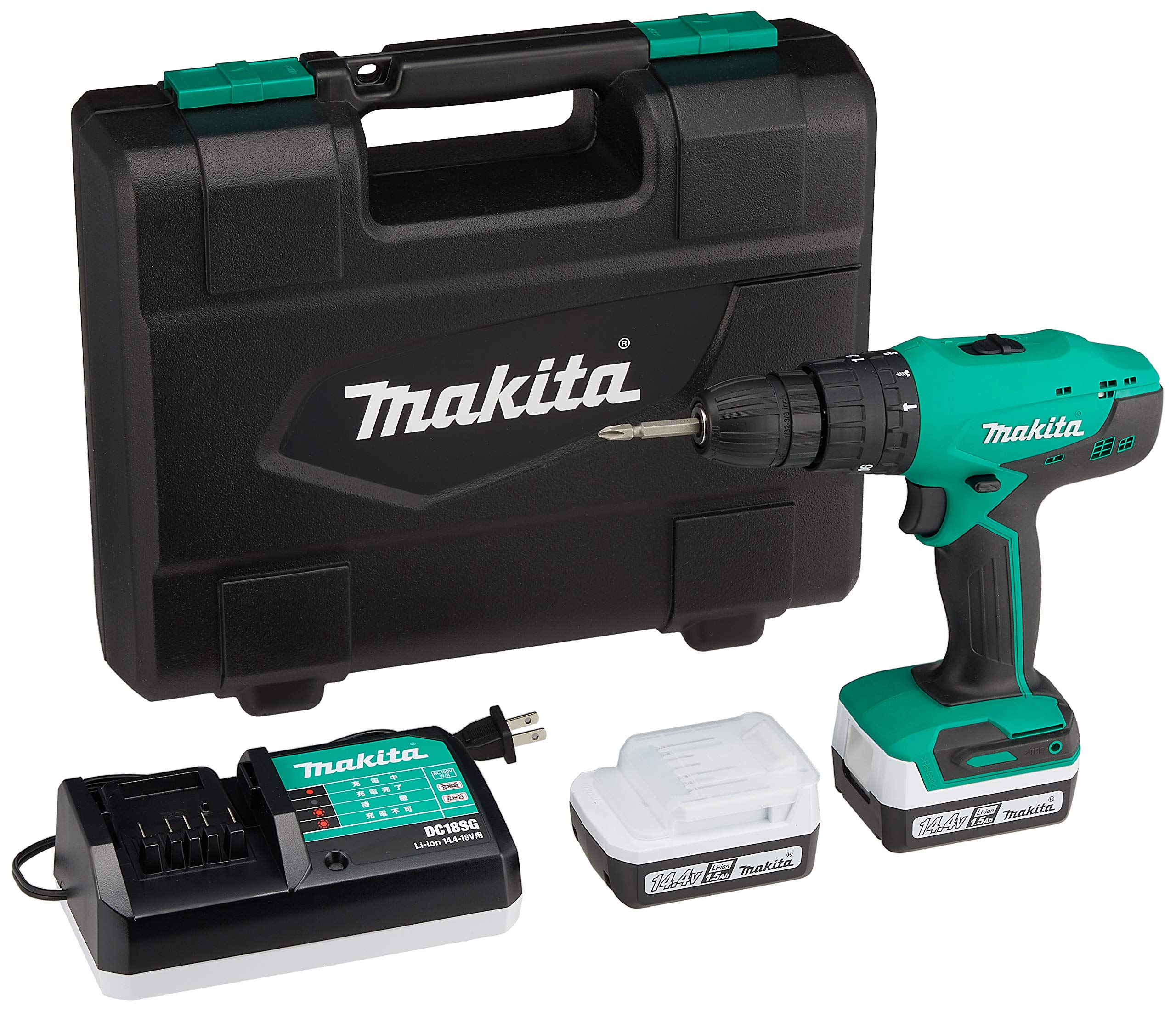 

Акумуляторна вібраційна дриль-шуруповерт Makita DIY M850DSX з 2 батареями зелений
