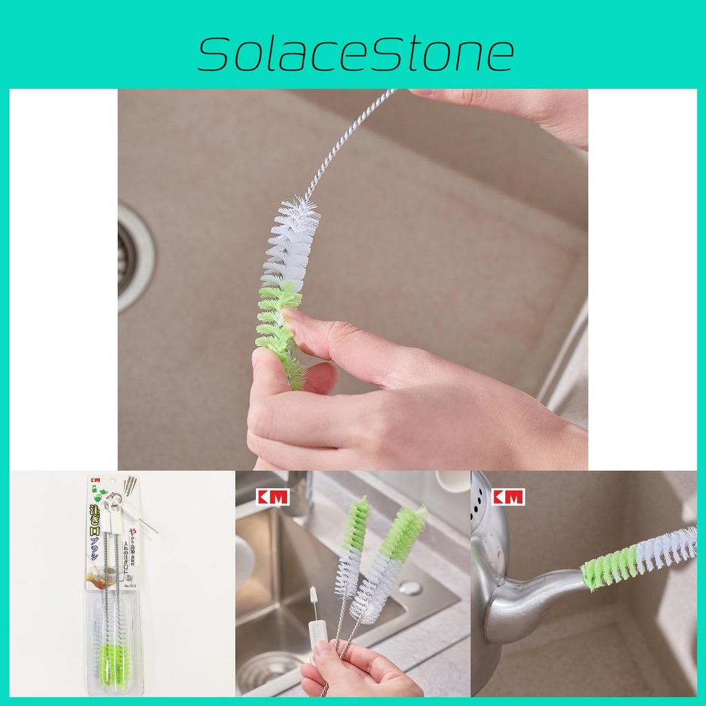 Durable Plastic Cleaning Brush Set For Bottles Teapots And Small Openings