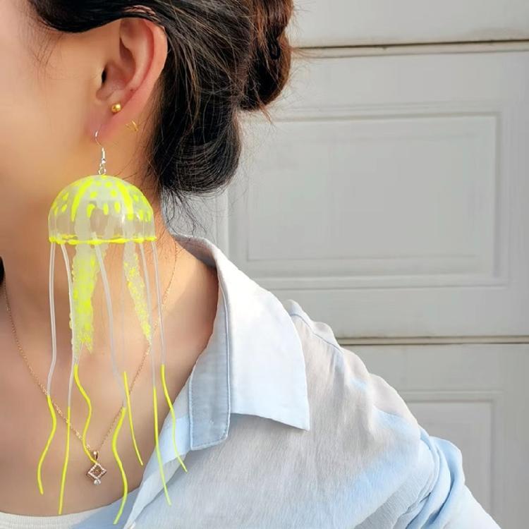 DIY Air Jellyfish Silicone Earrings DIY Handmade Exaggerated Dangle Earrings
