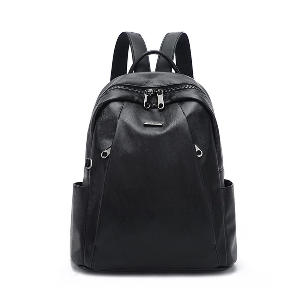 BUKESIYI Women's Mini Backpack, Large Capacity, Waterproof, PU Leather, Black, JP78304