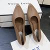 New Women's Summer Shallow Rain Shoes Soft Sole Non Slip Waterproof Low Heel Waterproof Work Shoes Pointed Toe Nude Shoes