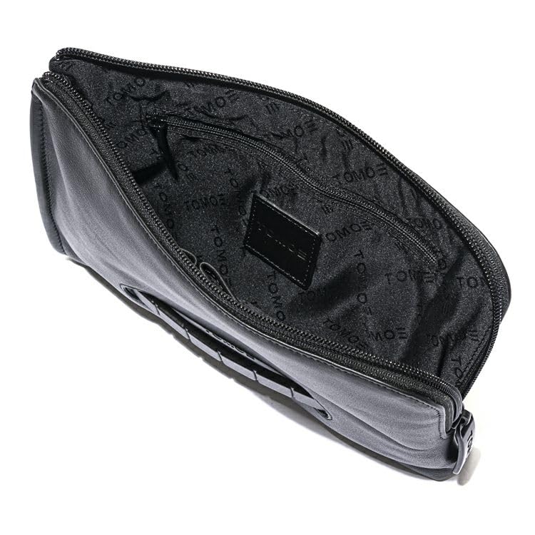 Offizielle Clutch-Tasche Hergestellt von Baseball-Handschuhhersteller S Echtes Leder Handtasche Langes Portemonnaie Klein SCHLANK A5 TRION Schwarz [Tomoe] [Tryon] Herren