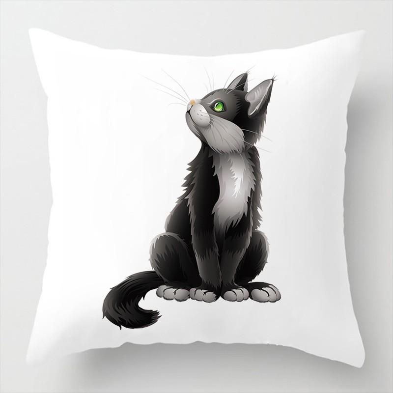 Cartoon Gift Pillow Sofa Bay Window Linen Cushion Cover