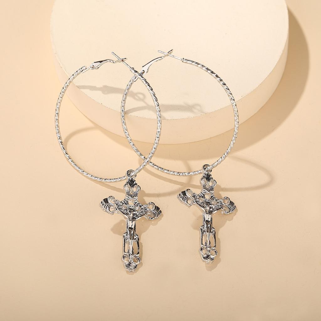 Cross Earrings for Women Cross Pendant Earrings Drop Earrings Vintage Jewelry Accessories