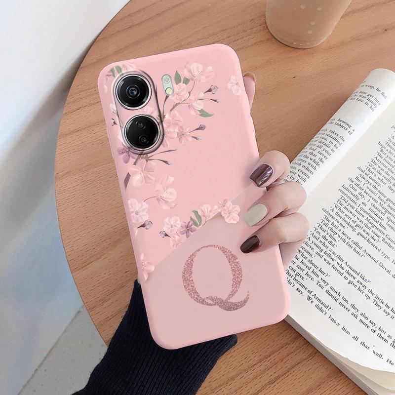

For Redmi 13C Case Cute Flowers Letters Shockproof Soft Silicon Protector Coque For Xiaomi Redmi 13C Phone Cases Redmi13C Funda Redmi 13C