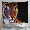 Cartoon Tiger Tapestry Cute Big Eyes Pink Paws Tiger Cub Tapestry Art Home Living Room Bedroom Decor Tapestries for Girls Boys