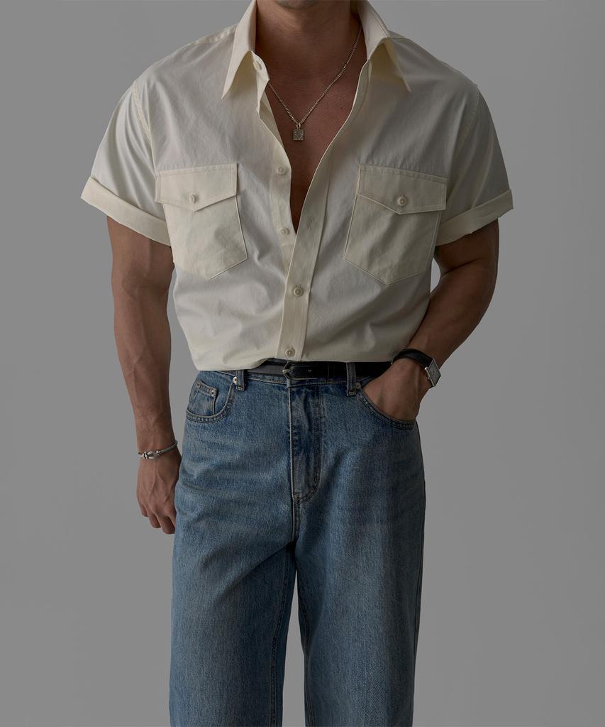 Baulopeulodeogteu Standard Two-Pocket Half Shirt [Ivory]