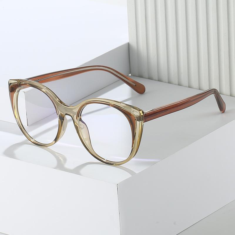 Glasses Frame Cat Eye Catwalk Optical With Myopia Plate Pin Tr90