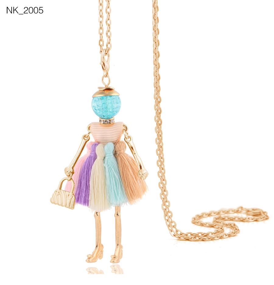 Cute Women Necklace Statement Lady Charm Long Trendy Necklace New Fashion Female Big Pendant Lovely Jewelry Gift