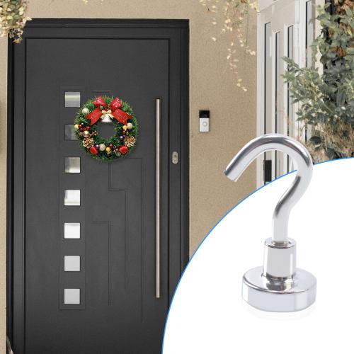 OCEUMAOA 20-Piece Strong Neodymium Magnet Hooks, Corrosion-Resistant, 10kg Capacity, 16mm Diameter, for Refrigerators, Kitchen Storage, Key Holders, B