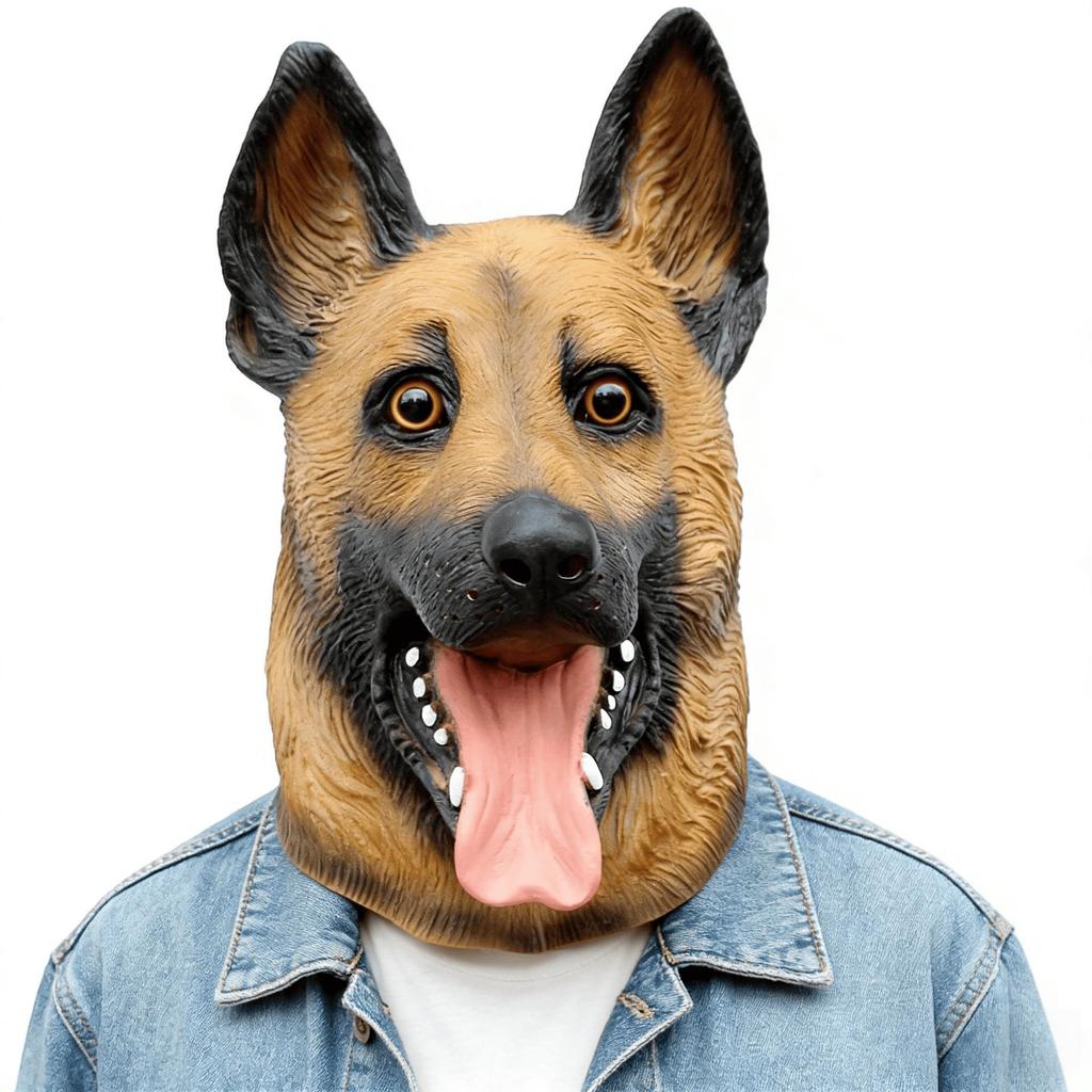 Realistic Police Dog Latex Mask - Halloween Costume Party Prop