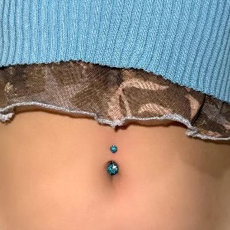 Hot Sale Polymer Clay Belly Button Ring with Diamond Ball