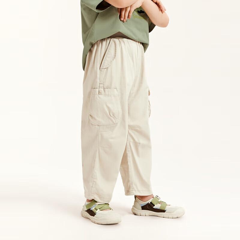 Mini Balabala Kids Soft Elastic Cotton Blend Cargo Pants 120