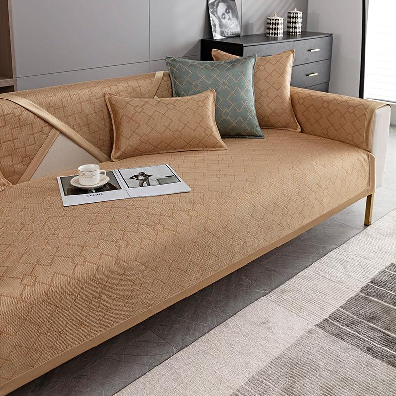 Sofa Cushion Summer Mat Cushion  New Simple Light Luxury Cool Seat Cushion Sheet Combination Sofa Cover Cloth Towel