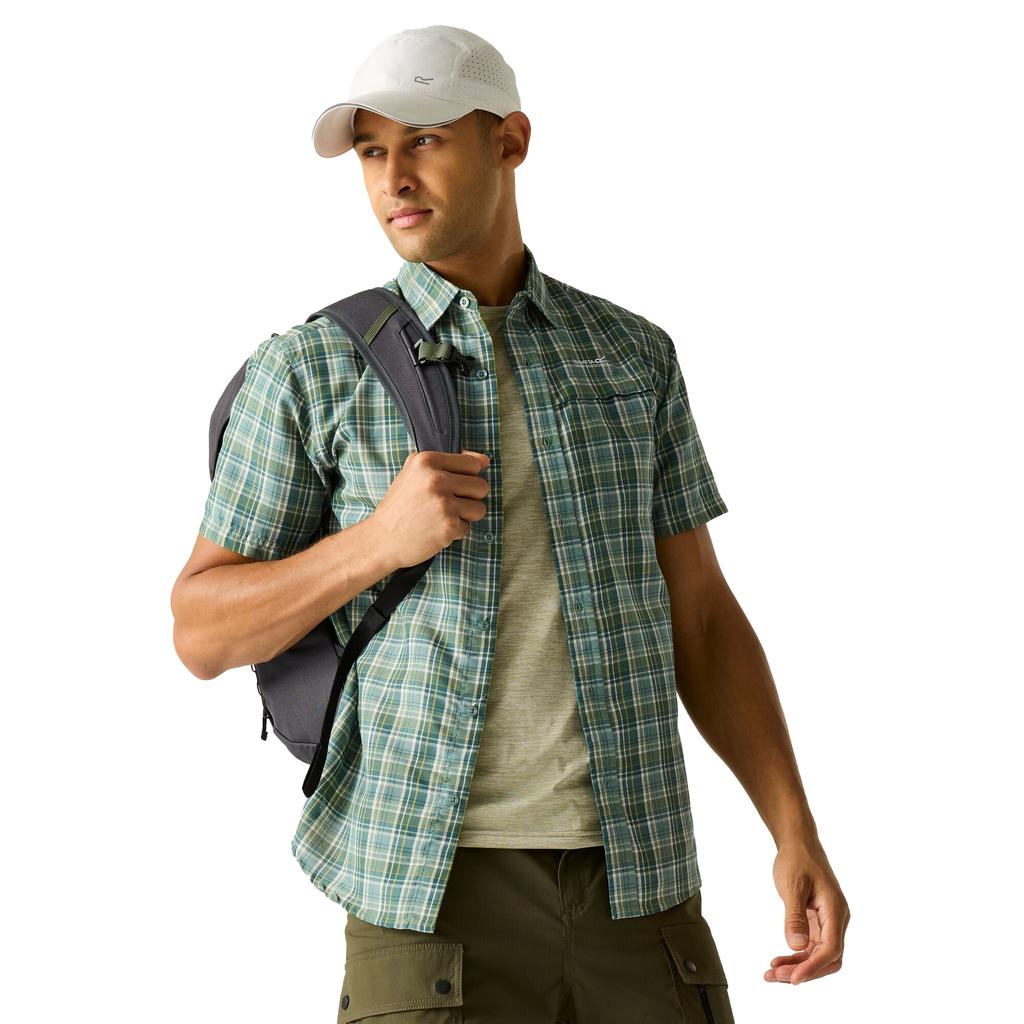 Regatta Mens Mindano Multi Check Short-Sleeved Shirt