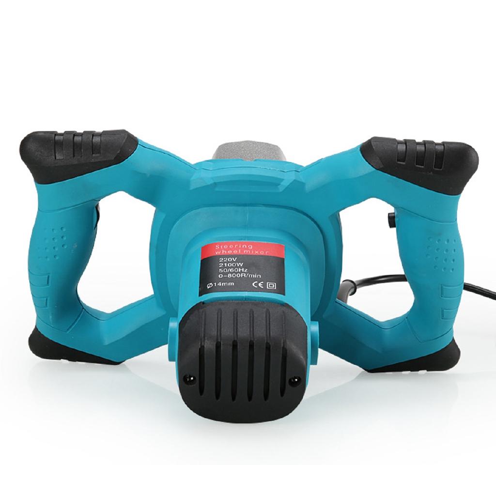 6 Speed Electric Mortar Cement Mixer Handheld Mixer with 60cm Pole for Stirring Mortar Paint Cement Grout 2100W