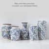 Chinese Blue and White Porcelain Ceramic Vase for Home Decor