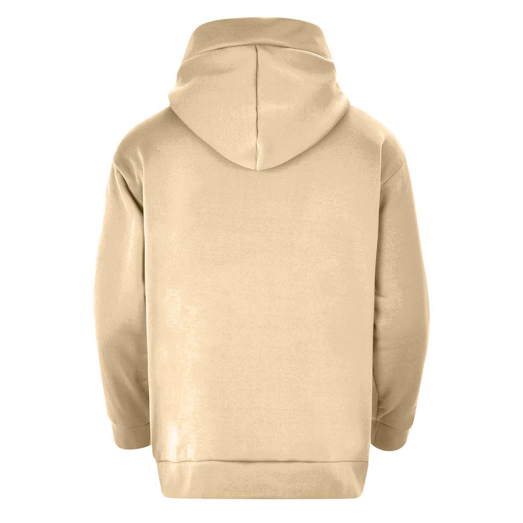 Herrenmode Einfarbig Langärmliger Kapuzenpullover mit Taschen Lässiges Erwachsenen-Sweatshirt-Oberteil