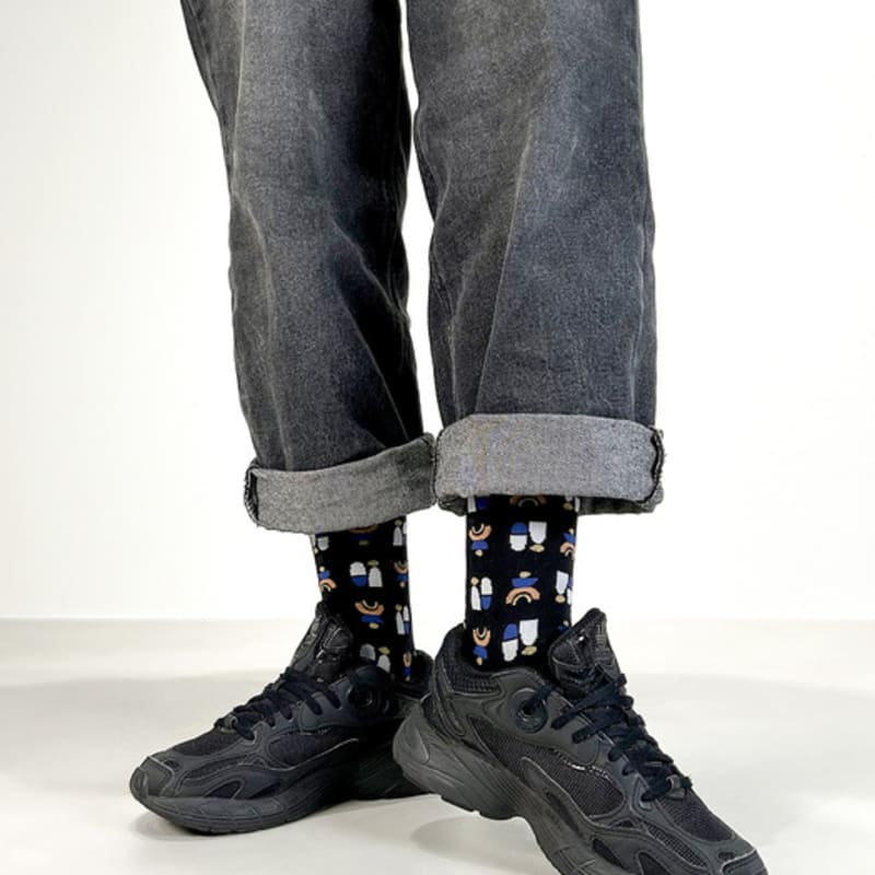 GULESOKKER TOTEM SVART