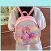 Mermaid Princess Sparkly Glitter Girls Cartoon Backpack Cute Soft School Bag For Kindergarten Kids