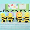 Adorable Cartoon Bee Keychain Plush Toy Cute Soft Crystal Velvet Bag Charm