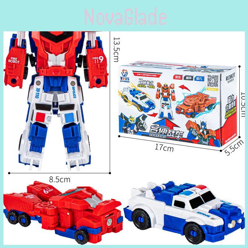 Magnetic Transformer Robot Vehicle For Kids With Diy Assembly And Force Control