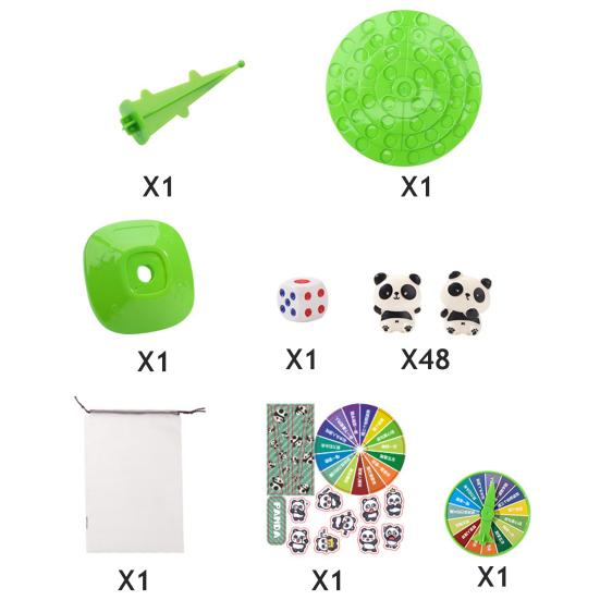 1/2 Sets Panda Balance Tree Toy Kids Logic Thinking Focus Training Interactive Balance Game Toddlers Boys Girls Educational Strategic Board Game