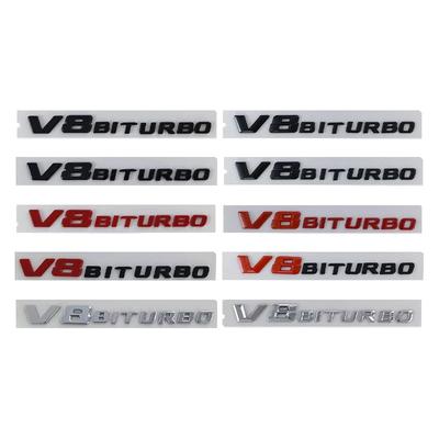 3D ABS V8 Biturbo Emblemat Błotnik Samochodowy Odznaka Naklejka Dla C63S C63 E63 CLS63 V8 Biturbo Naklejka Akcesoria