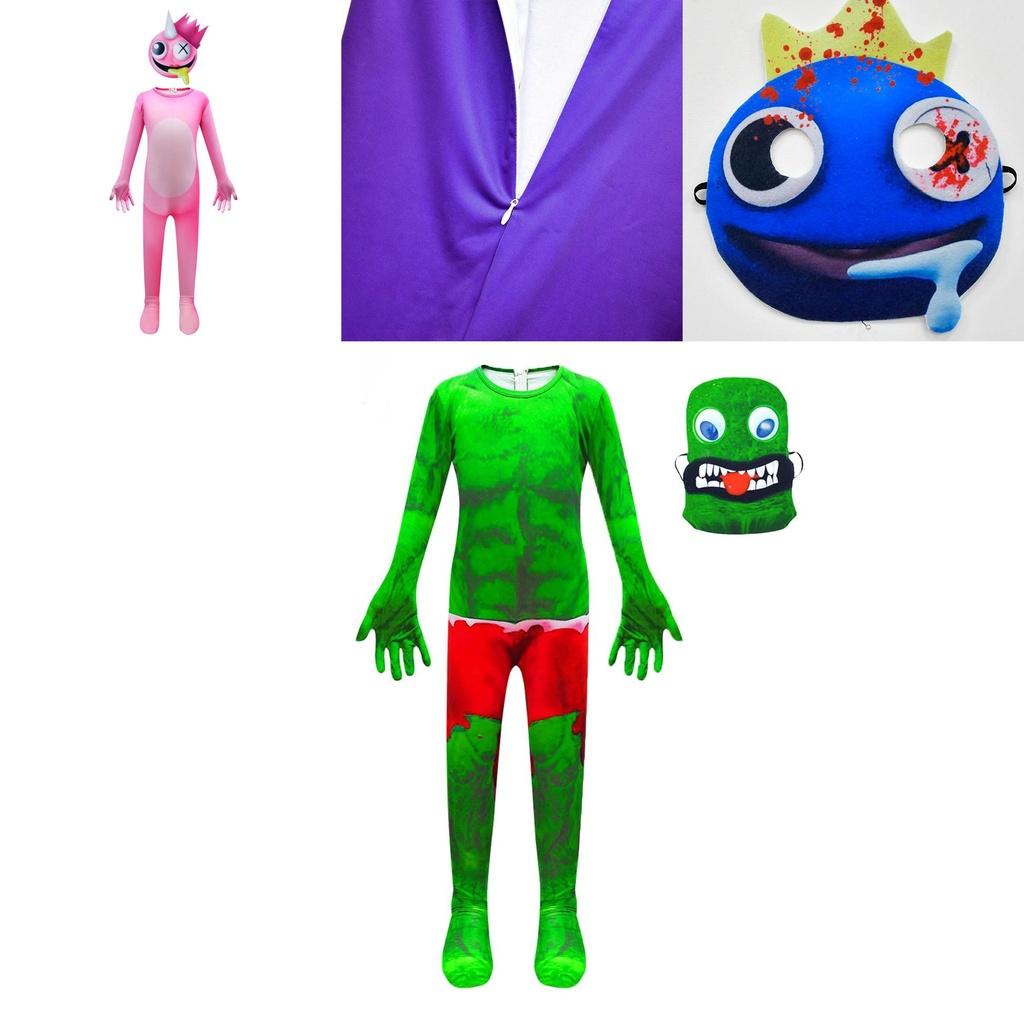 Roblox Rainbow Friends Jumpsuit Kostüm für Kinder Perfekt für Cosplay und Halloween-Partys