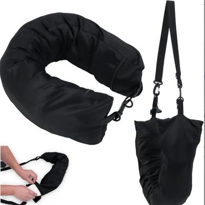 Travel Neck Pillow Self-filling Travel Pillow Portable Stuffable Neck Pillow for Travel with Refillable Support Cushion for Car