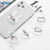 Transparent Finger Ring Mobile Phone Holder Universal  Smartphone Clear Stand Support Cell Phone Car Mount For iPhone 15 Xiaomi