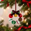 Benutzerfreundlicher Rentier-Wollkranz Sichere Weihnachtsdekoration Festival Türhängekranz für Kinder und Haustiere