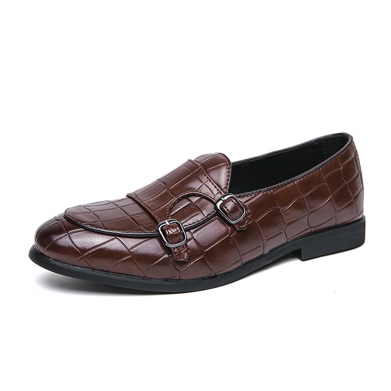 Men s Slip-On Leather Loafers: Casual Driving Shoes Size 40 коричневый