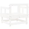 Garden Chairs 2 pcs White Solid Pine Wood