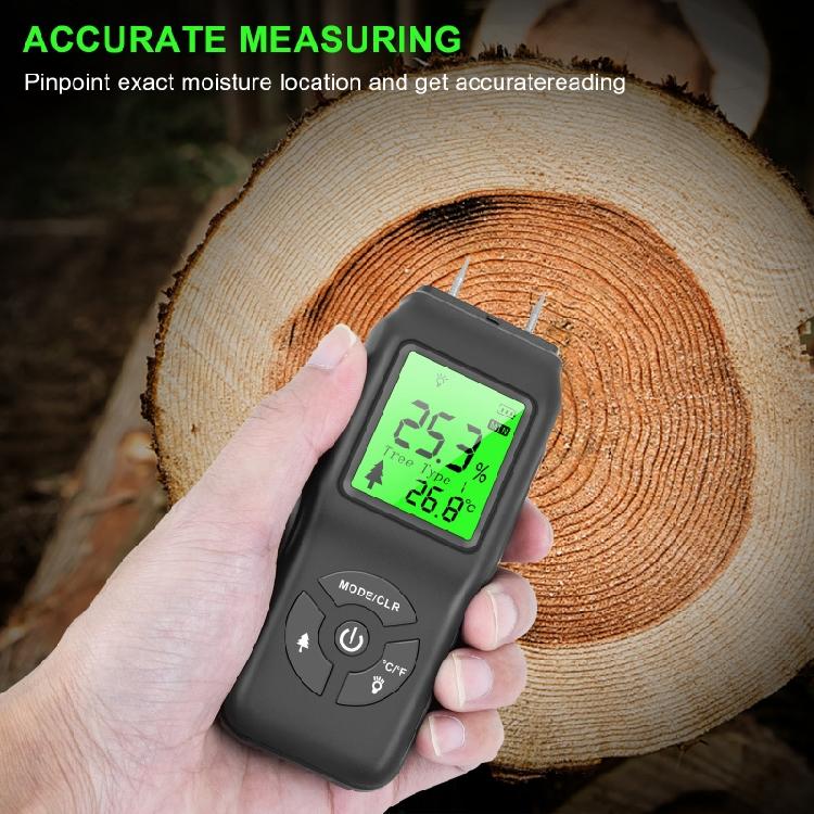 Wood Humidity Detector with LCD Display for Homeowners Professionals Lightweight