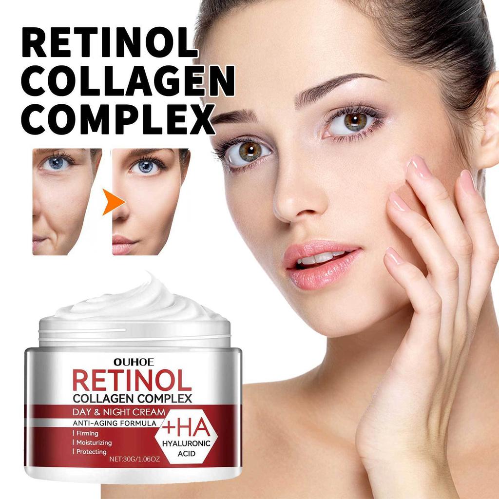 Retinol Feuchtigkeitscreme für Augenringe, Poren, Anti-Aging, tägliche Gesichtscreme, nährende Feuchtigkeit