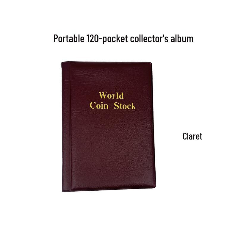 120-Pocket Coin & Banknote Album for Collectors - Store Commemorative, Ancient, and Bronze Coins