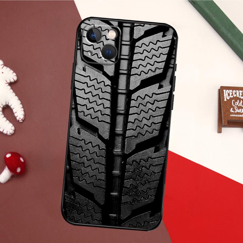 Tire Tread Wheel Case For iPhone 11 12 13 14 16 15 Pro Max Plus Mini X XR XS Max 7 8 Back Cover