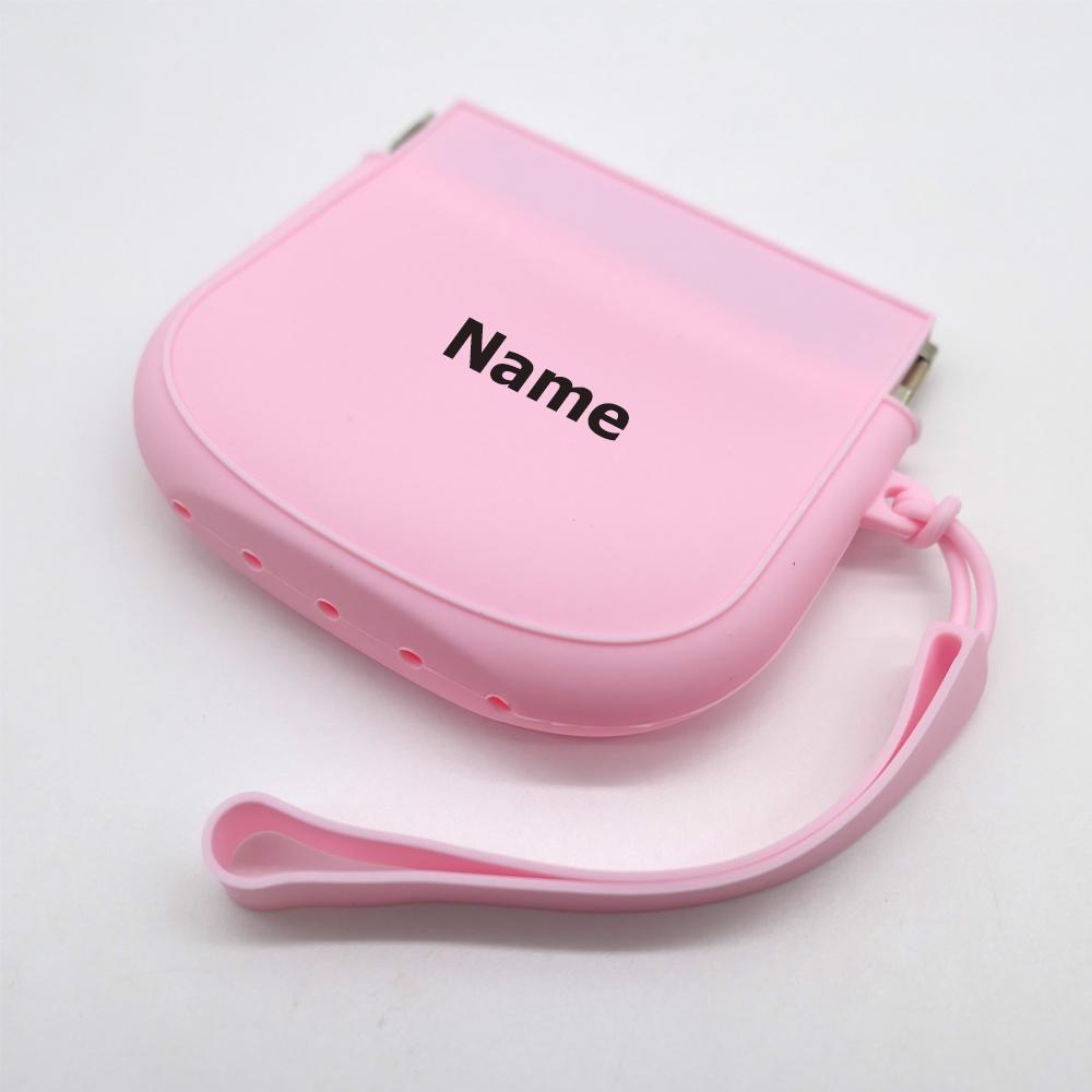 Non-Toxic Free Name Printing Surprise Gift Baby Storage Box Pacifier Case Silicone Bag More Thoughtful And Unique