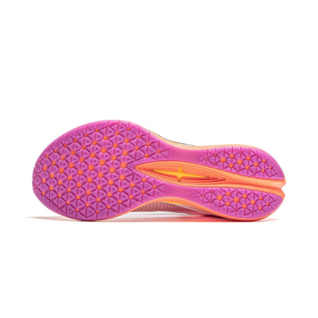 New LiNing Red Hare 7 Pro Cushioning Anti Slip And Wear Resistant Reflective Low Top Running Shoes Women's White Orange ARPU002-17