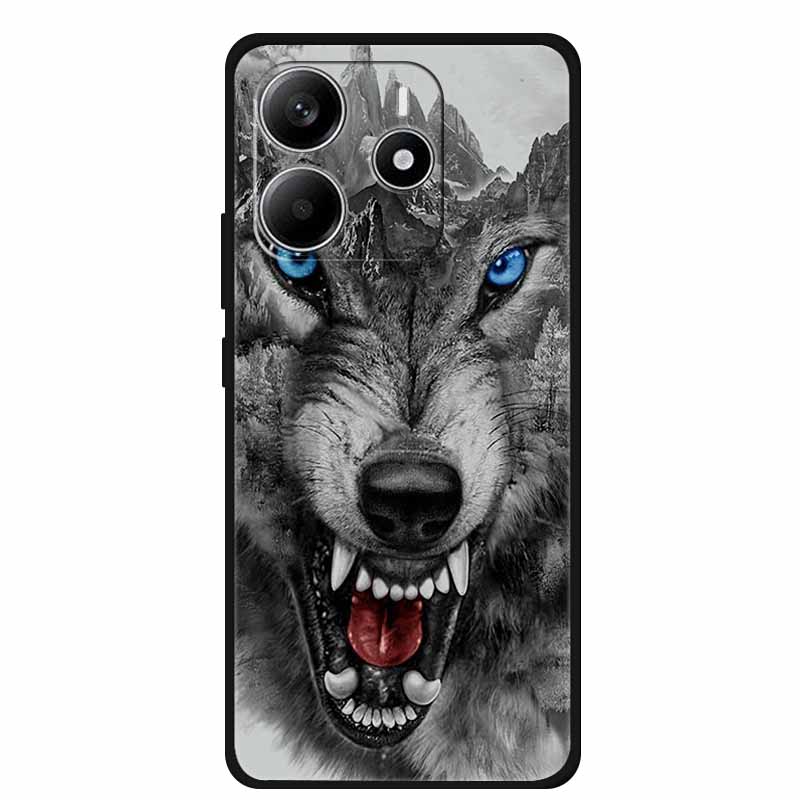 Pour Redmi Note 14 4G GLOBAL Coque Animaux Silicone Souple TPU Étuis de Téléphone Housse Arrière pour Xiaomi Redmi Note14 4G Protecteur Coque