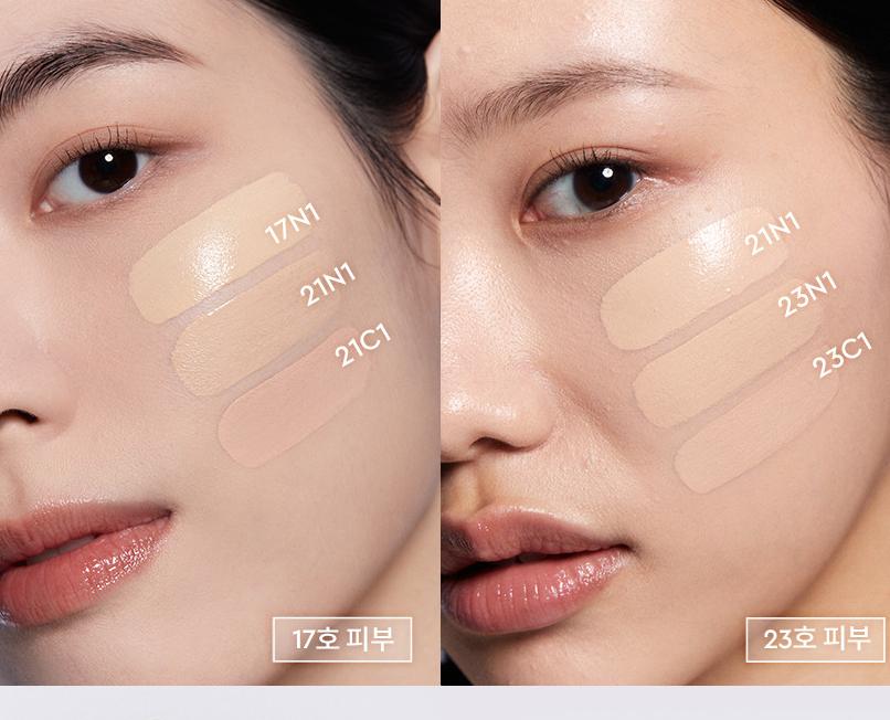 Hera Schwarze Cushion Foundation Duo LSF34 15g x2 – Koreanisches Cushion mit hoher Deckkraft und Nachfüllpackung (9 Schattierungen)