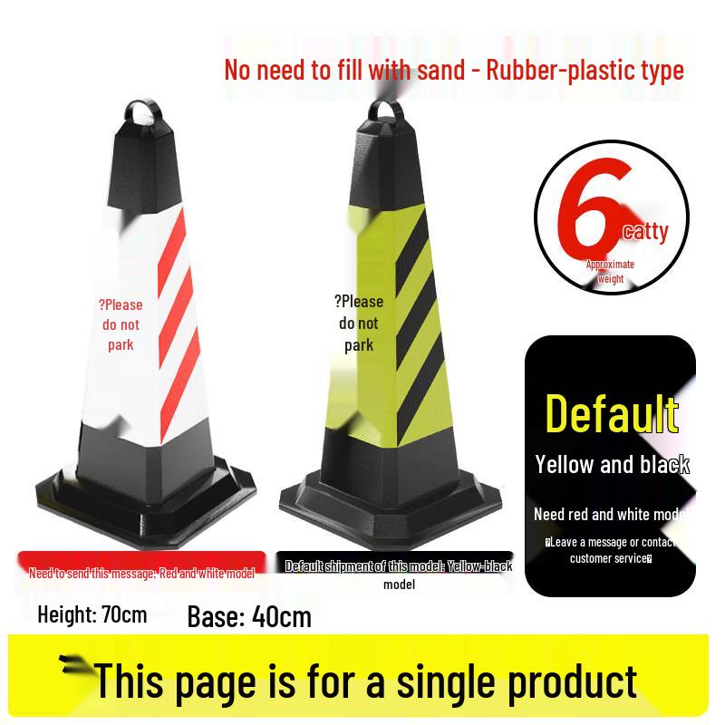 Reflective Traffic Cone with No Parking Sign